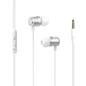 Promate Noise Isolating Earphone, Universal in-Ear Earphones with Mic Wired Headset Magnetic Stereo Headset, Volume Control, 3.5mm
