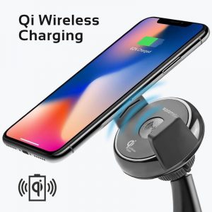 Promate Ultra-Fast Qi Wireless Charging Car Mount- AuraMount-2