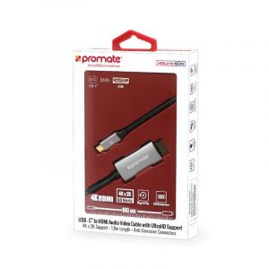 Promate HDLINK-60H USB-C to HDMI Audio Video Cable with Ultra HD Support