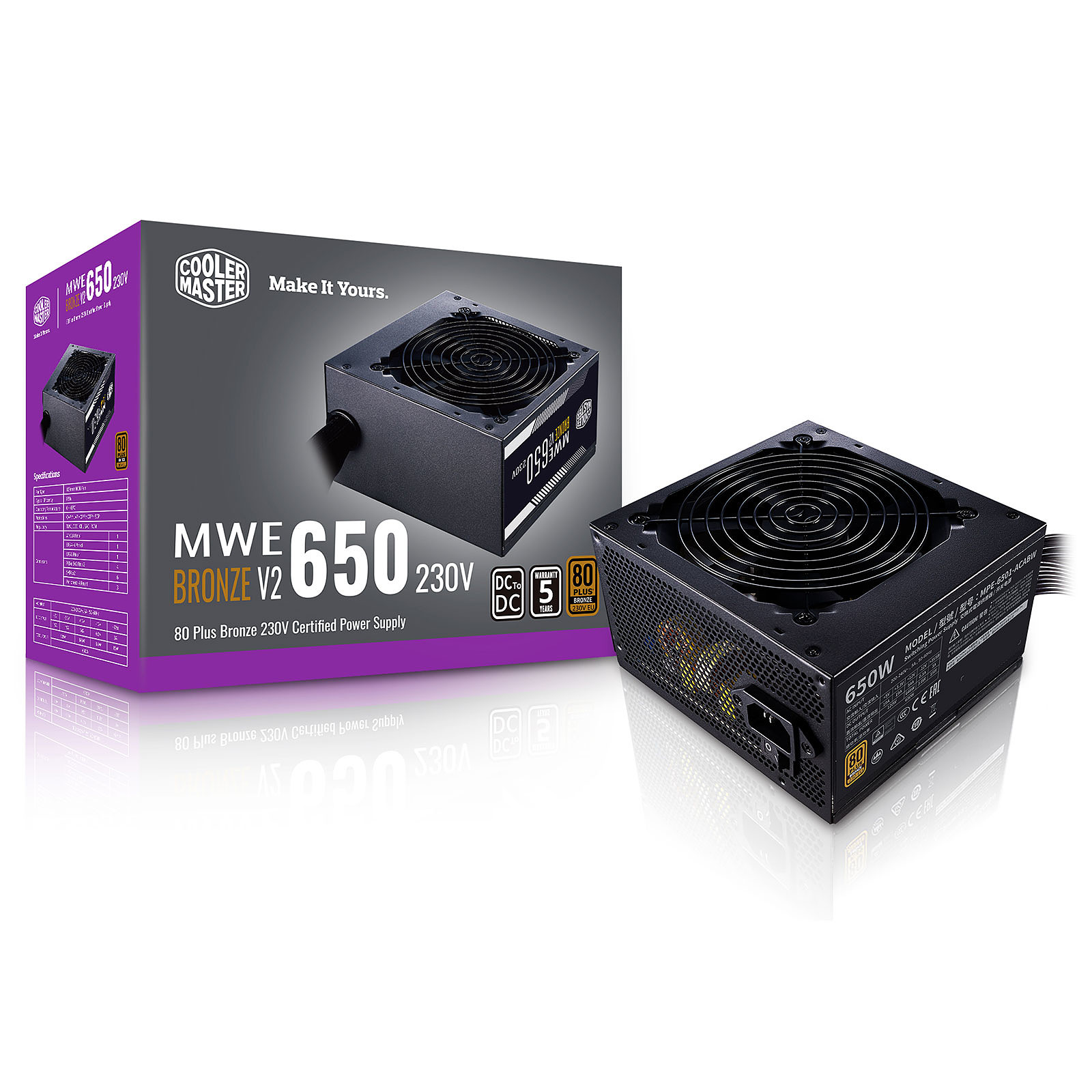 Cooler Master MWE 650W V2 Bronze Efficiency PSU