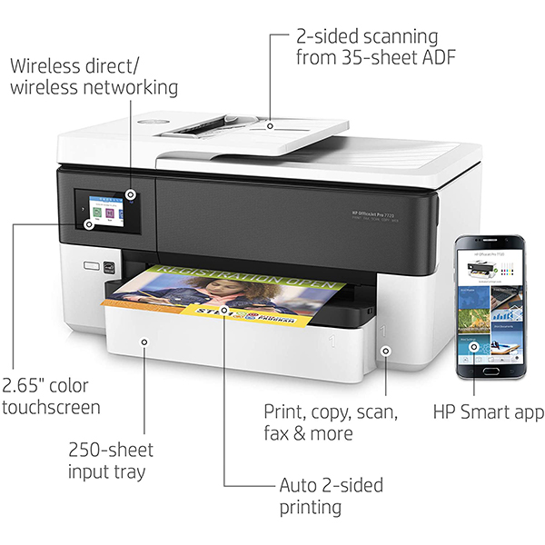 HP Officejet Pro 7720 A3 Wireless Printer - Image 2
