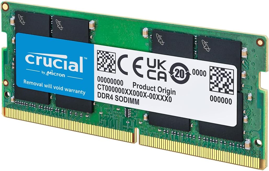 Crucial RAM CT32G4SFD832A 32GB DDR4 3200MHz CL22 (or 2933MHz or 2666MHz) Laptop Memory
