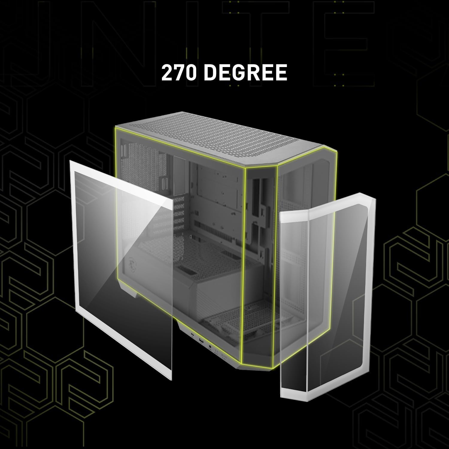 MSI MAG PANO M100R PZ White - Premium Mid-Tower Gaming PC Case - Image 2