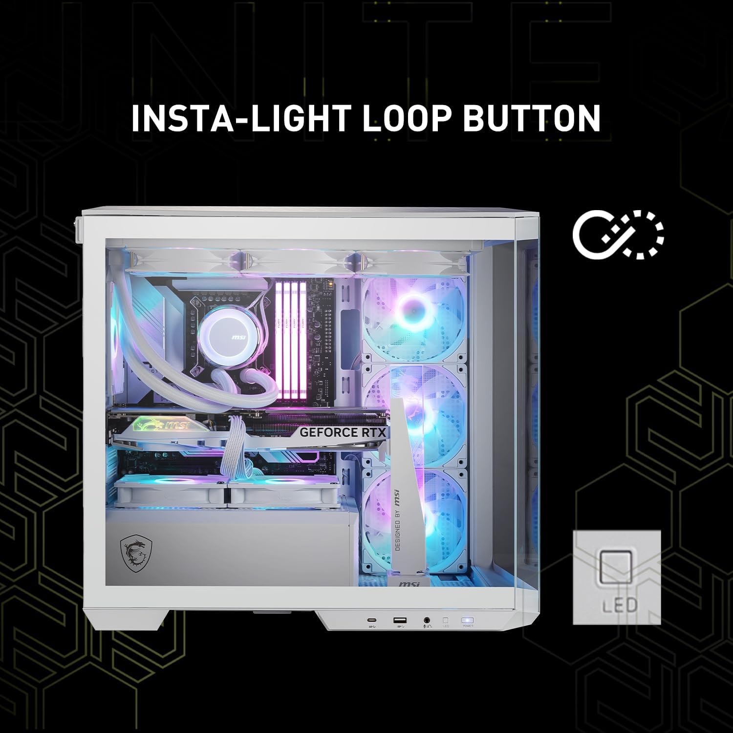 MSI MAG PANO M100R PZ White - Premium Mid-Tower Gaming PC Case - Image 9