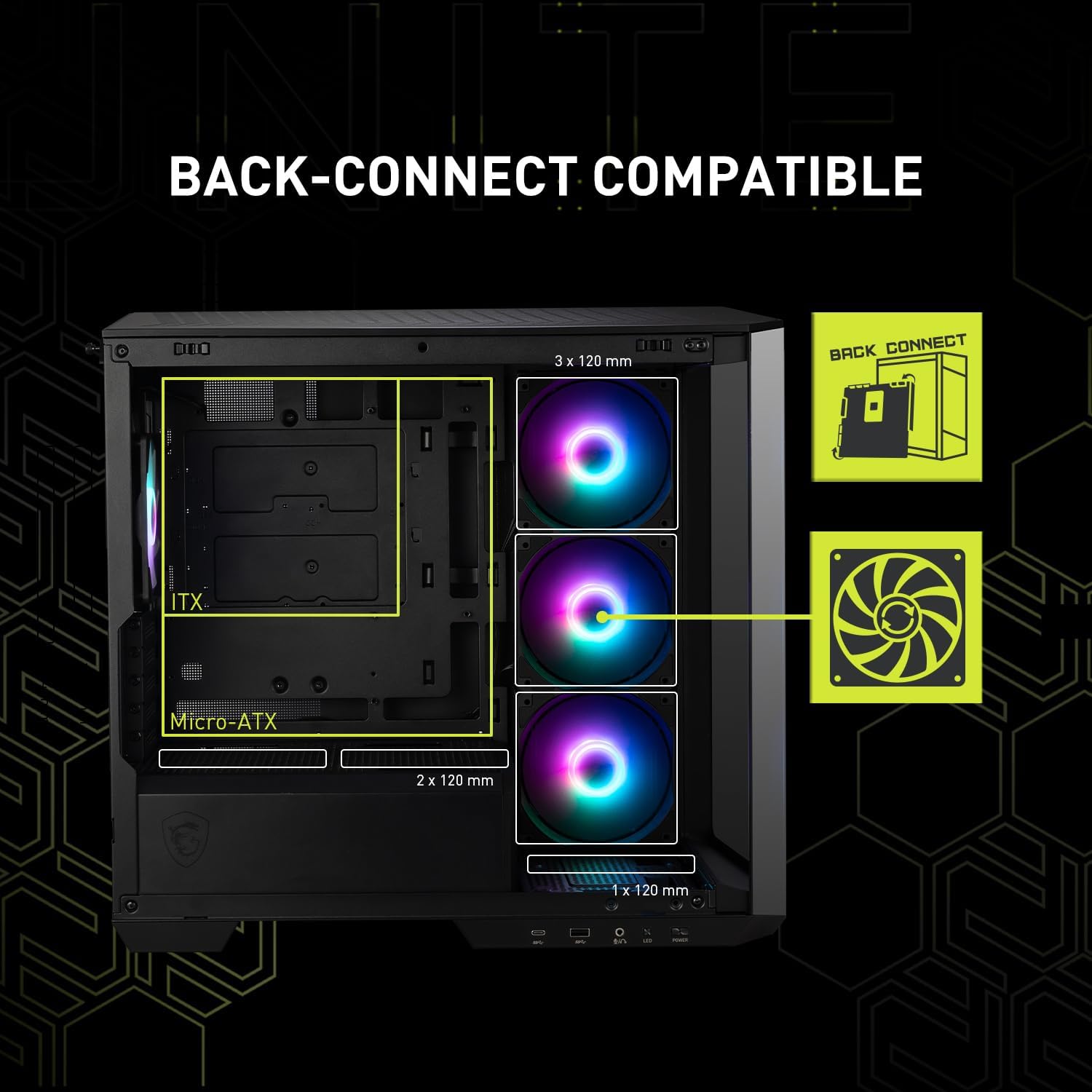 MSI MAG PANO M100R PZ Black - Premium Mid-Tower Gaming PC Case - Image 7