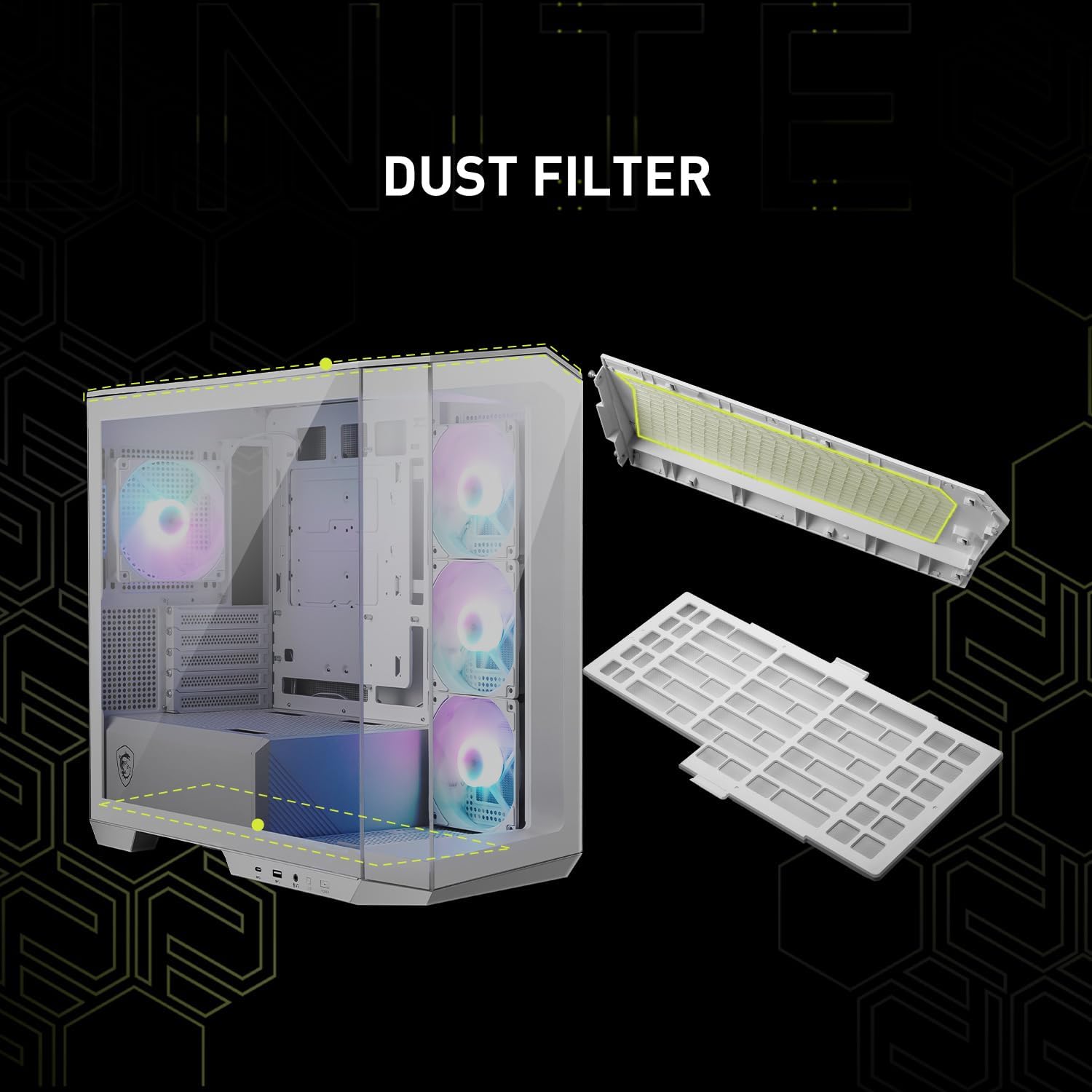 MSI MAG PANO M100R PZ White - Premium Mid-Tower Gaming PC Case - Image 6