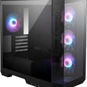 MSI MAG PANO M100R PZ Black - Premium Mid-Tower Gaming PC Case