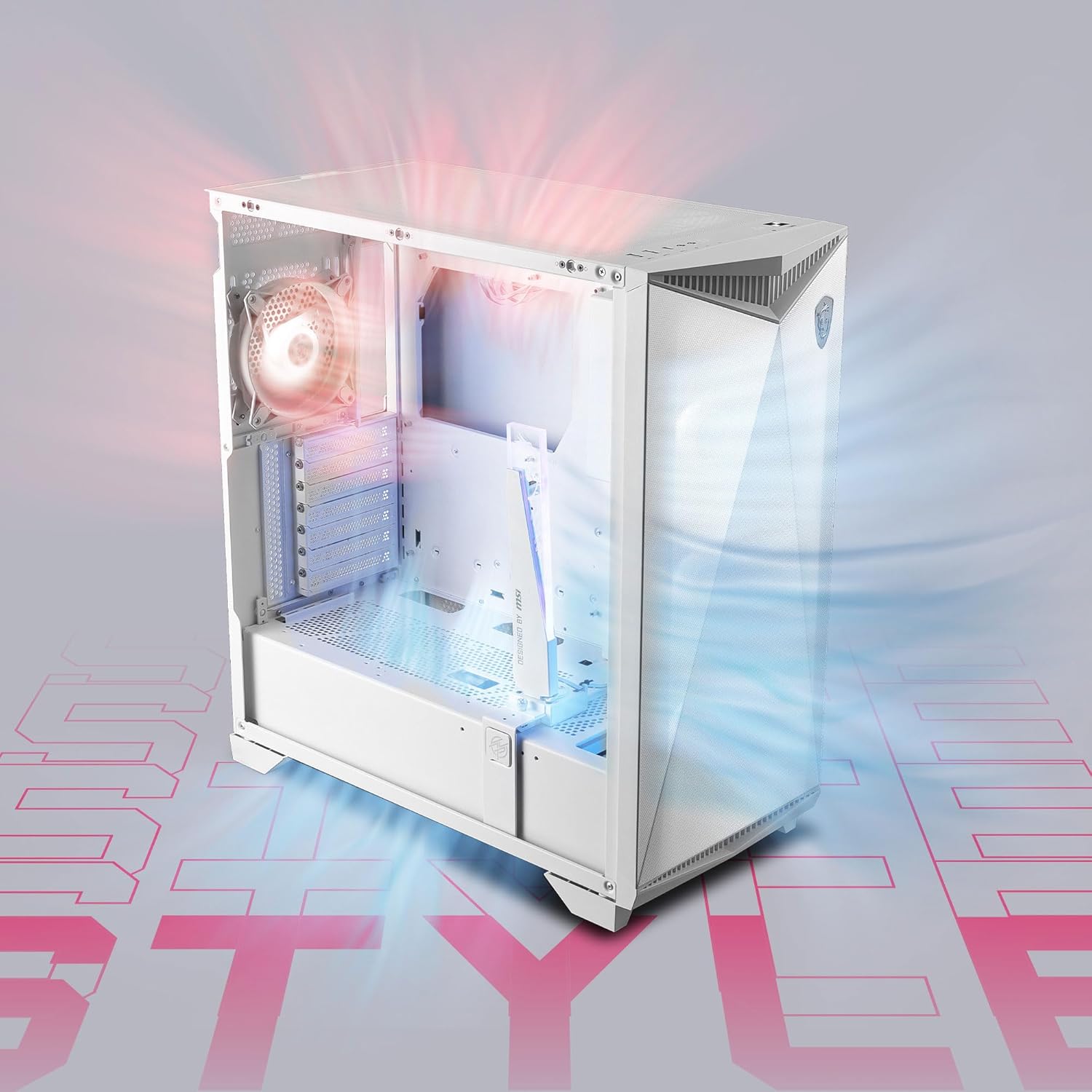 MSI MPG GUNGNIR 300R Airflow White - Premium Mid-Tower Gaming PC Case - Image 6