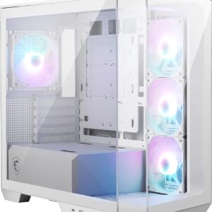 MSI MAG PANO M100R PZ White - Premium Mid-Tower Gaming PC Case
