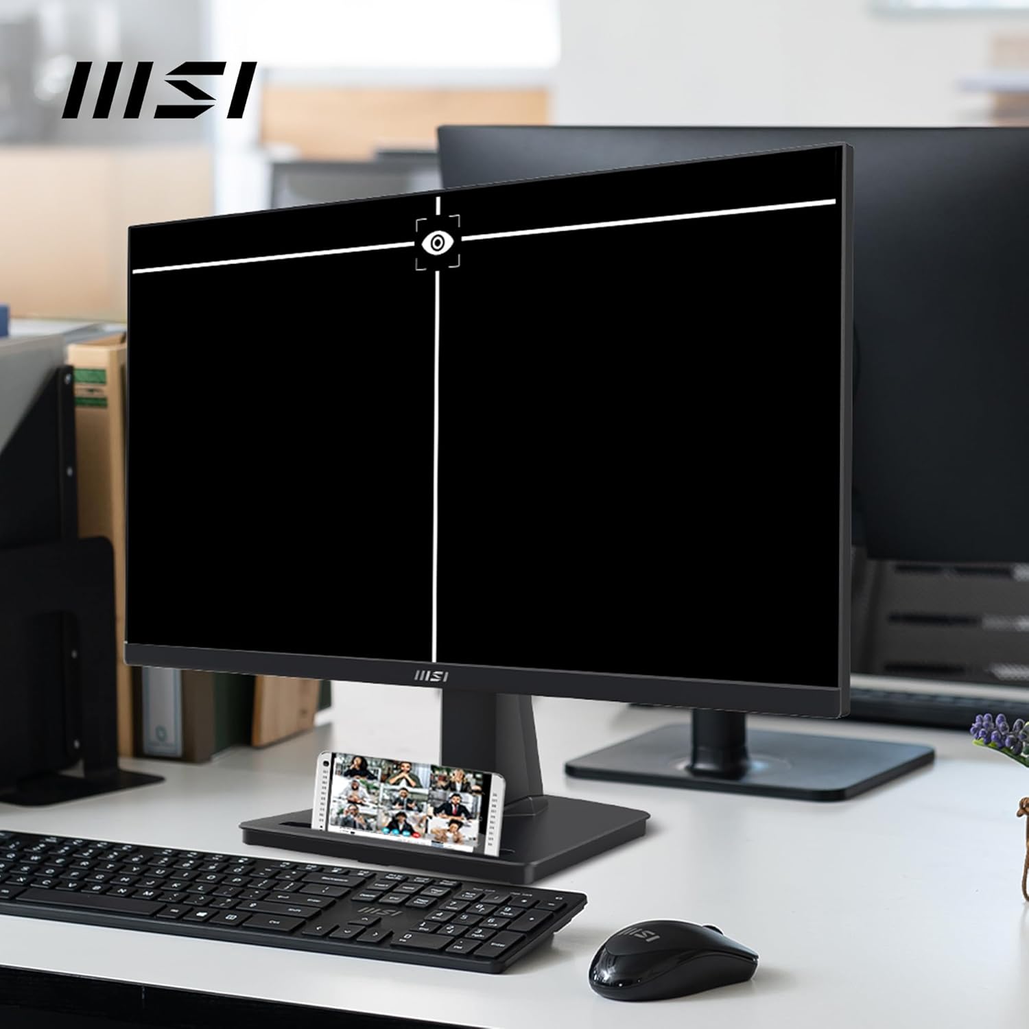 MSI PRO MP225 21.5 Inch Full HD Office Monitor - 1920 x 1080 IPS Panel, 100 Hz, Eye-Friendly Screen, Tilt-Adjustable - HDMI, D-Sub (VGA) - Image 4
