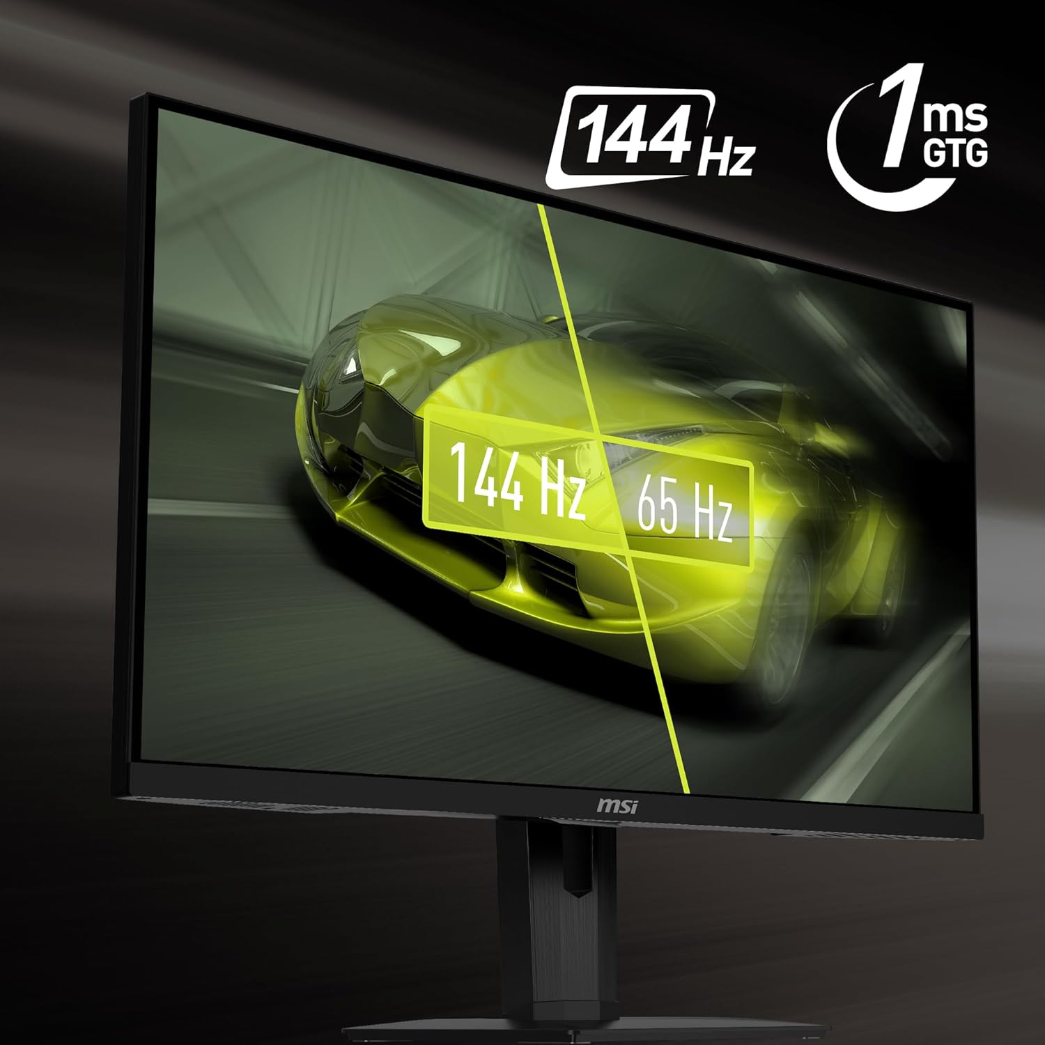 MSI MAG274UPF, 27" 3840 x 2160 (UHD), 4K Rapid IPSGaming Monitor, 1 ms, 144Hz, FreeSync Premium, HDR400, G-Sync Compatible, HDMI, DisplayPort, Tilt, Swivel, Pivot and Height Adjustable.,Black - Image 5