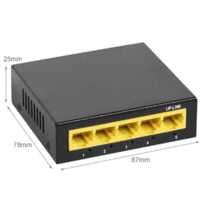 D-Link Ethernet Switch, 5 Port Gigabit 10/100/1000 Mbps Unmanaged Metal Switch Desktop | DGS-F105