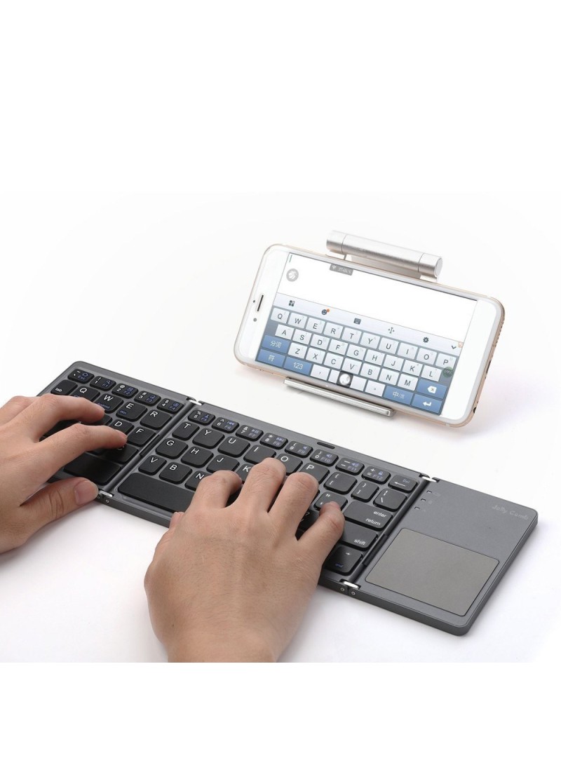 Green Lion Foldable Bluetooth Keyboard – Portable, Quiet, and Universal Compatibility – Gray - Image 2
