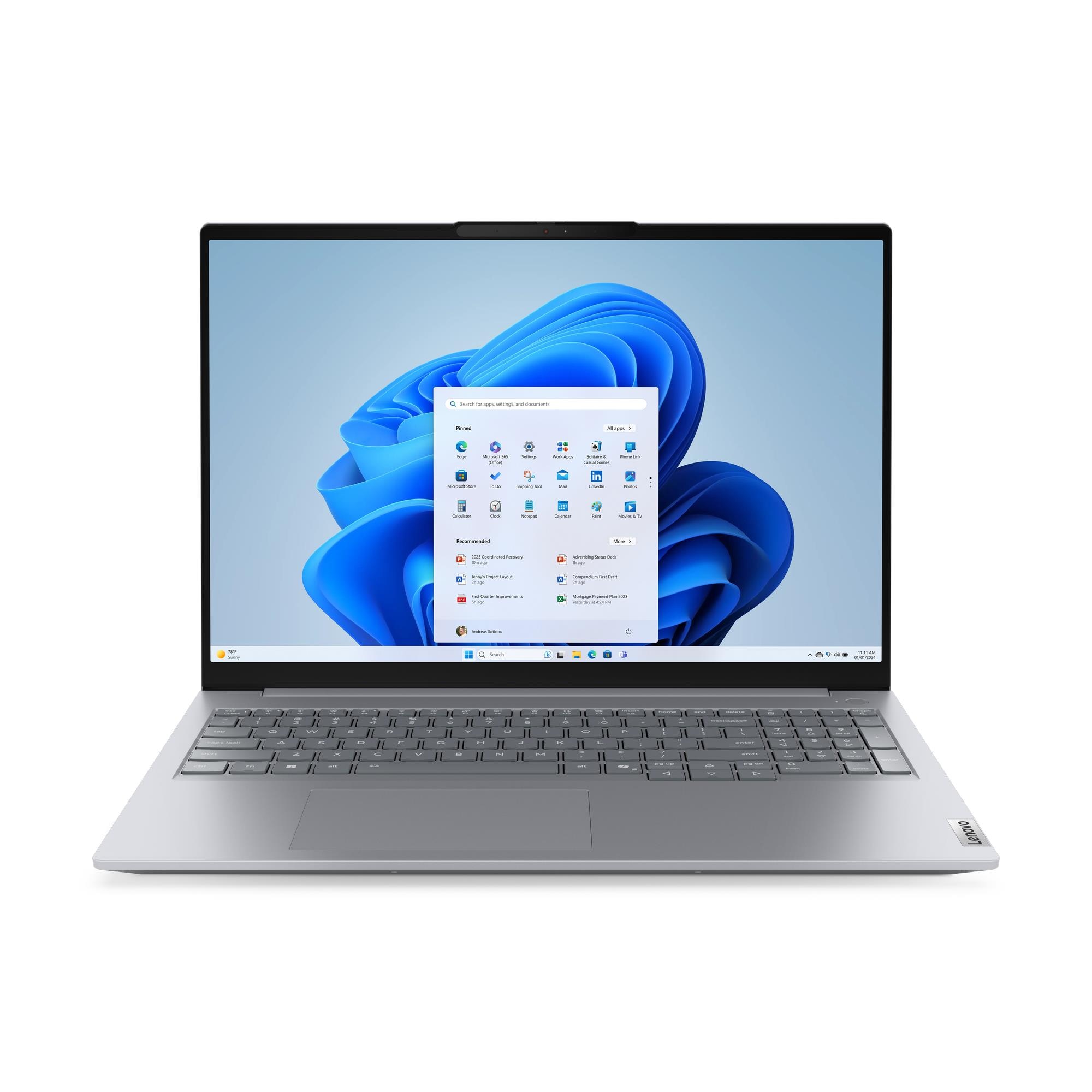 Lenovo ThinkBook 16 G9 IRL Core 5-210H, 16GB RAM, 512GB SSD, 16" Display – Arctic Grey - Includes Topload Case - Image 3