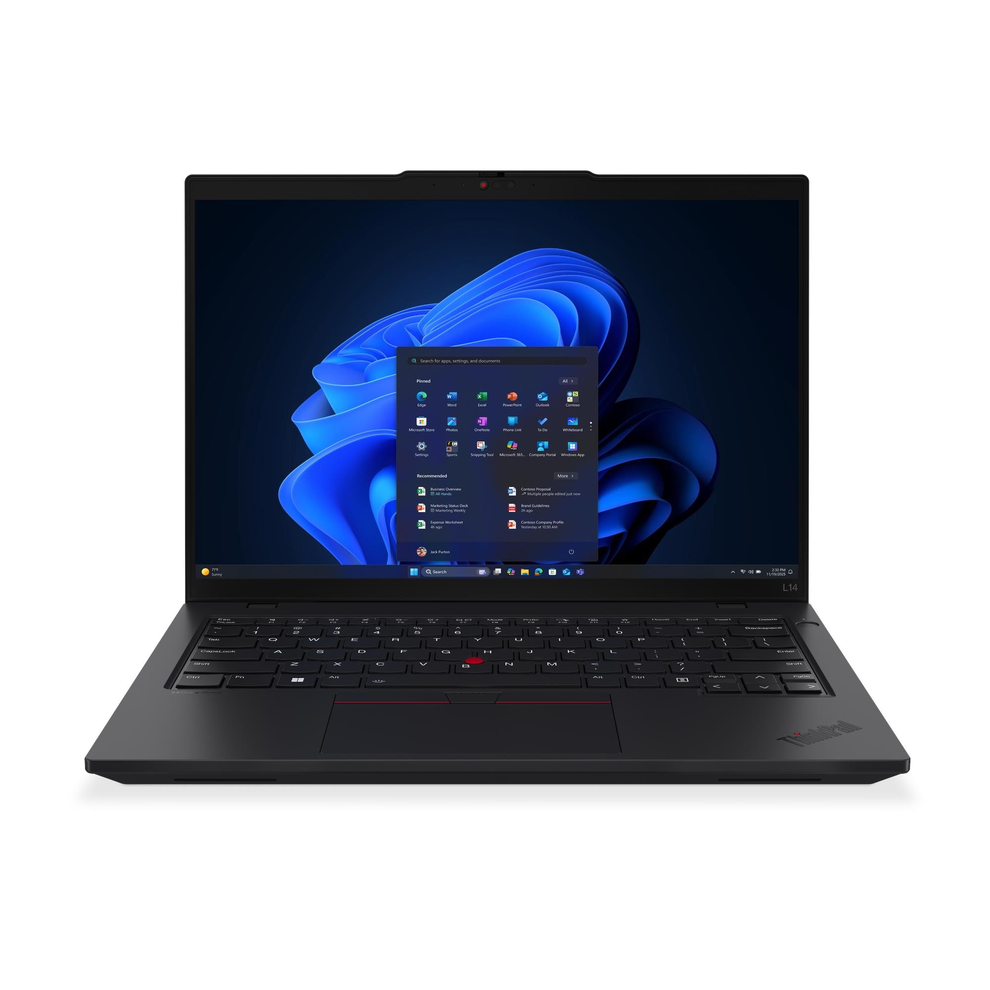 Lenovo ThinkPad L14 Gen 6 Core Ultra 7 255U, 16GB RAM, 512GB SSD, 14" Display – Black - Image 4