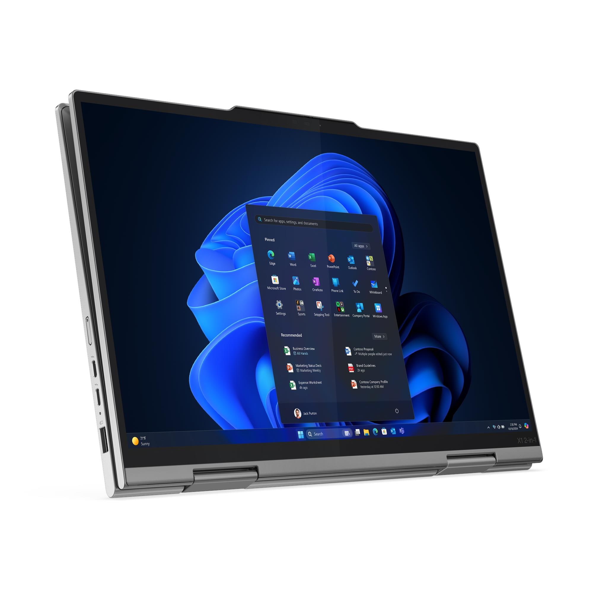 Lenovo ThinkPad X1 Gen 10 Aura Edition 2-in-1 Core Ultra 7 255U, 32GB RAM, 1TB SSD, 14" Display – Gray - Image 3
